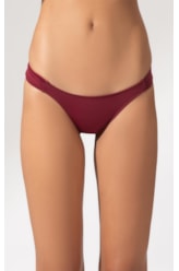 Calcinha Franzida Lateral Allure Bordeaux