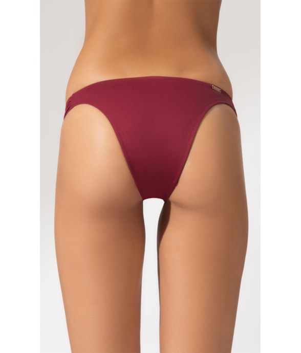 Calcinha Franzida Lateral Allure Bordeaux