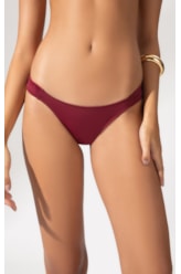 Calcinha Franzida Lateral Allure Bordeaux