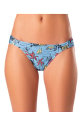 Calcinha Franzida Lateral Bahamas Turquesa