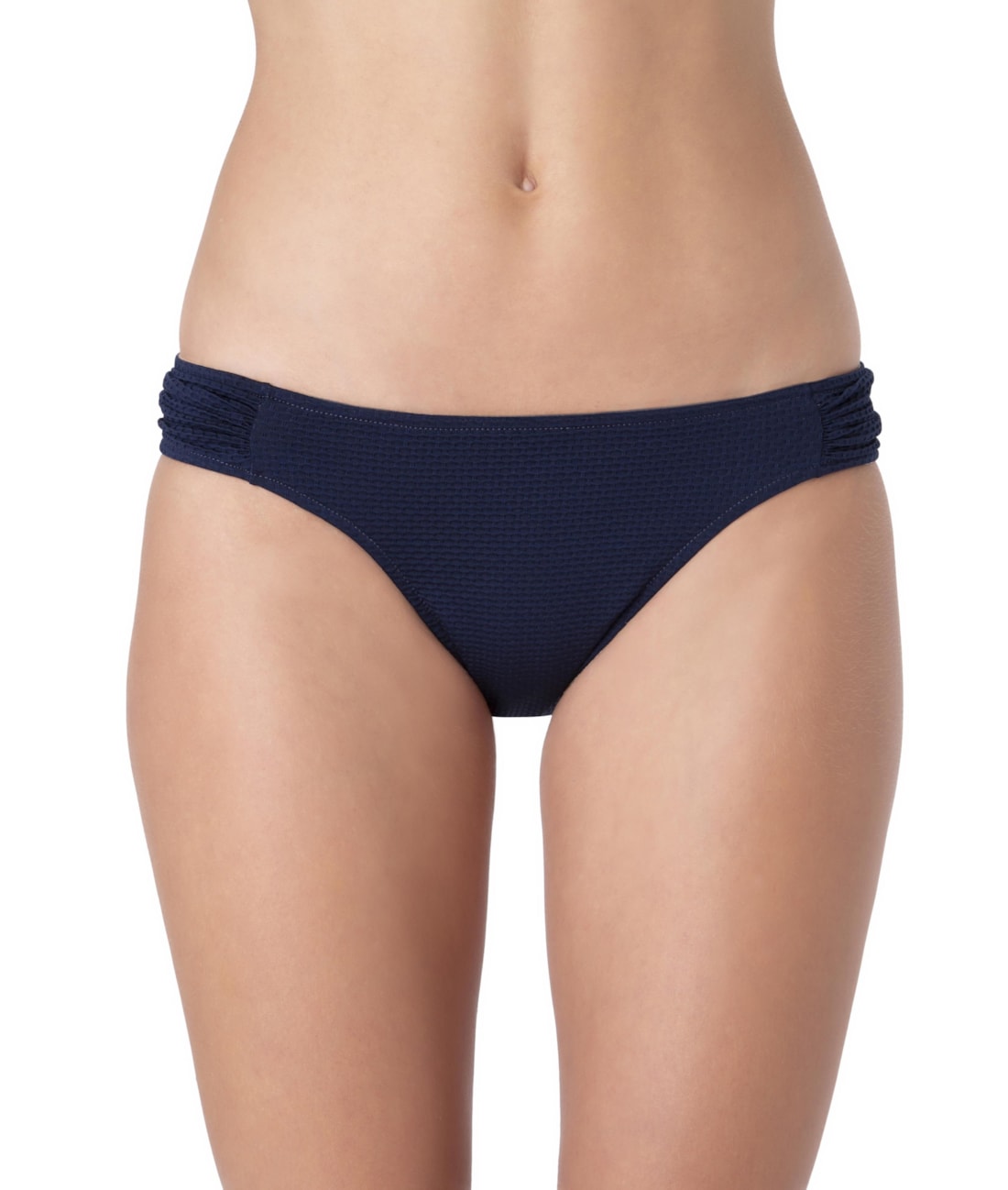 Calcinha Franzida Lateral Colmeia Marinho