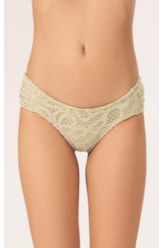 Calcinha Franzida Lateral Comfort Rendado Lux Verde Agua