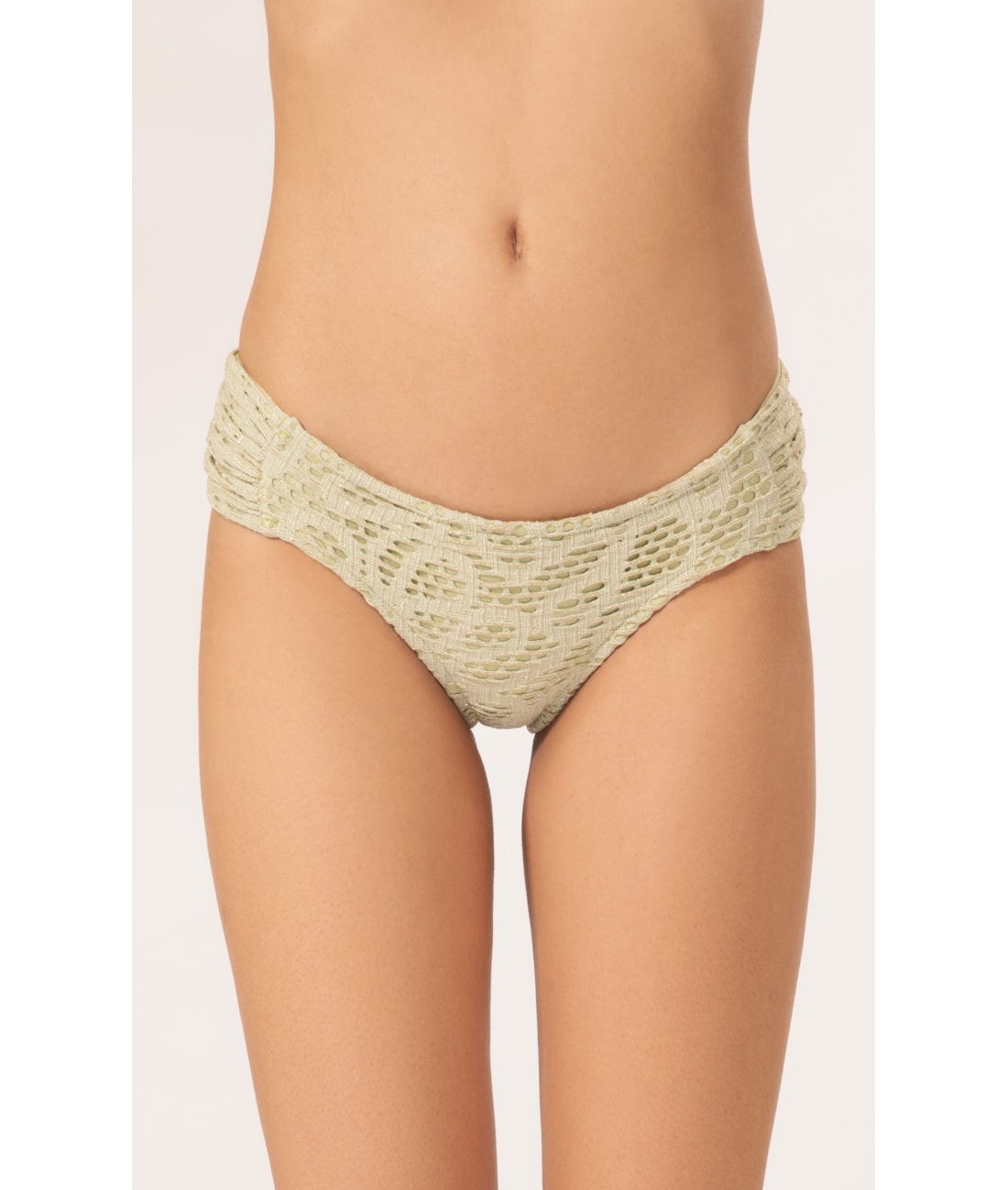 Calcinha Franzida Lateral Comfort Rendado Lux Verde Agua