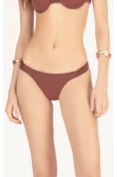 Calcinha Franzida Lateral Draping Marrom