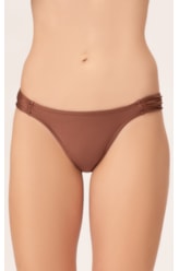 Calcinha Franzida Lateral Duo Marrom