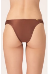 Calcinha Franzida Lateral Duo Marrom