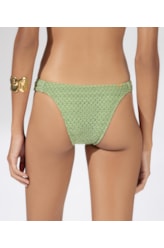 Calcinha Franzida Lateral Mesh Malibu Verde Maçã