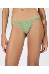 Calcinha Franzida Lateral Mesh Malibu Verde Maçã