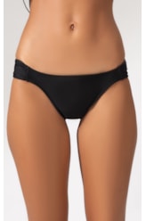 Calcinha Franzida Lateral Mininal Preto