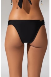 Calcinha Franzida Lateral Mininal Preto