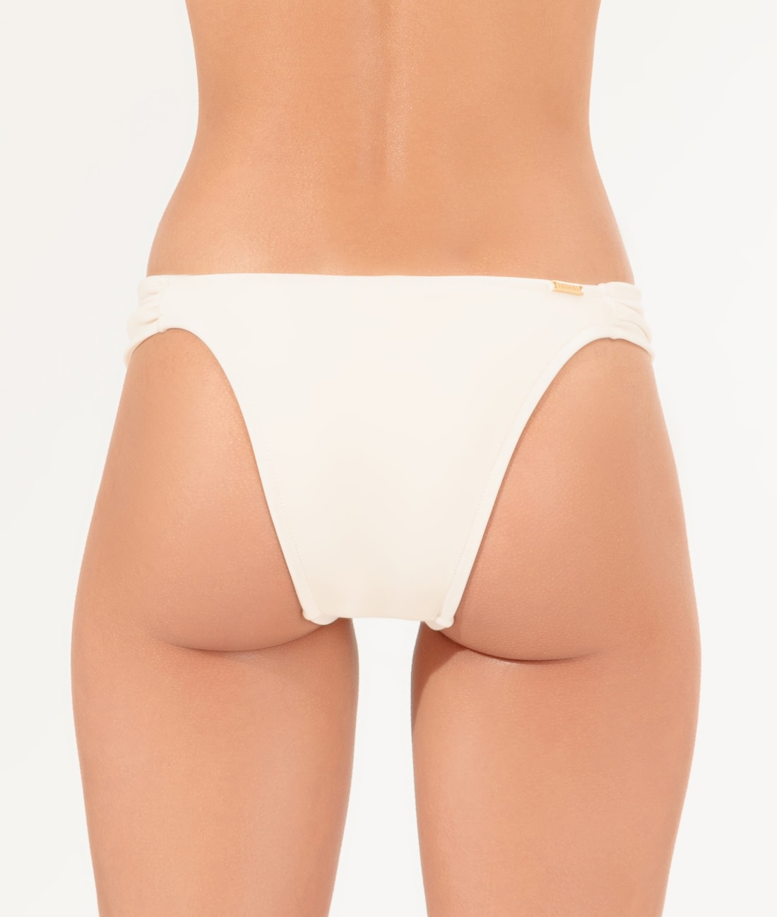 Calcinha Franzida Lateral Silk Off White