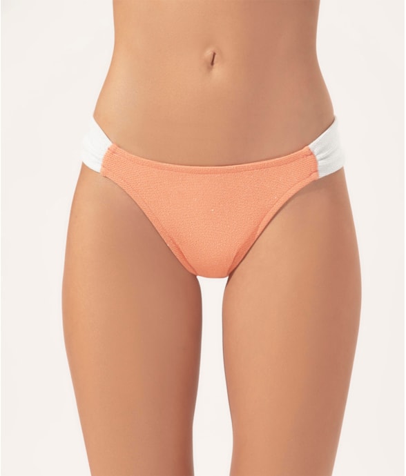 Calcinha Franzida Lateral Spritz Salmao