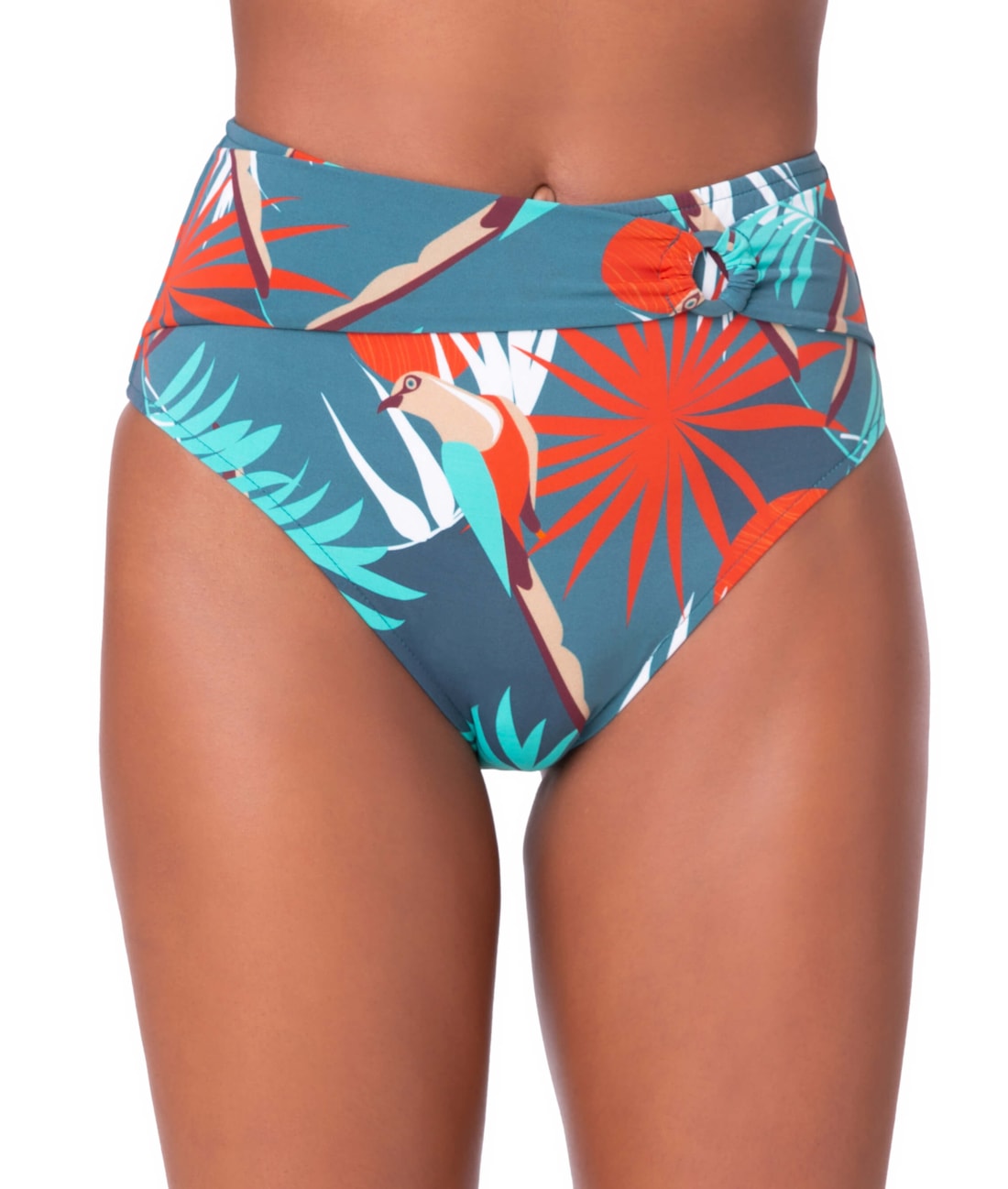 Calcinha Hot Pant Com Argola Carandá Turquesa