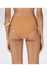 Calcinha Hot Pant Crepe Shine Caramelo