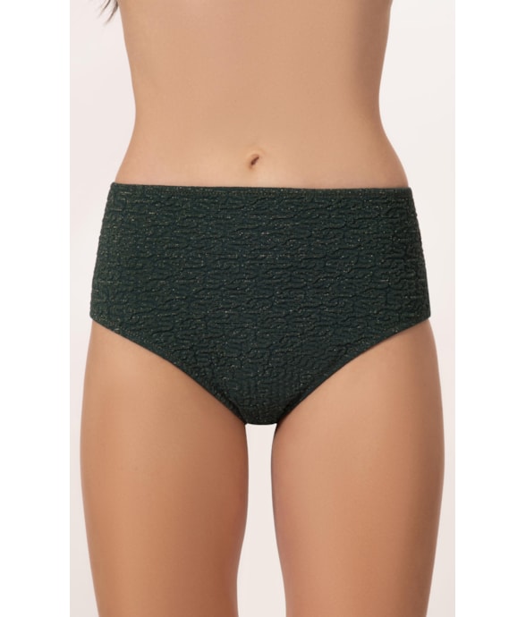 Calcinha Hot Pant Crepe Shine Verde Escuro