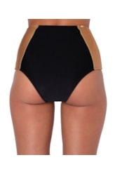 Calcinha Hot Pant Recortes Preto
