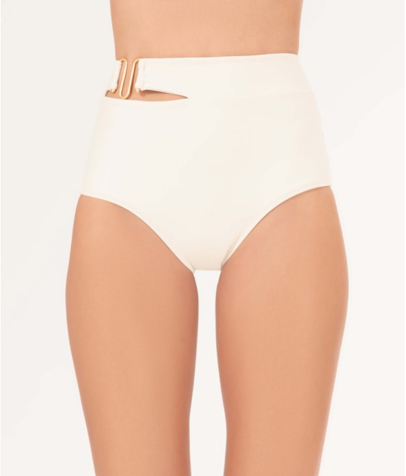 Calcinha Hot Pants Detalhe Pop Off White