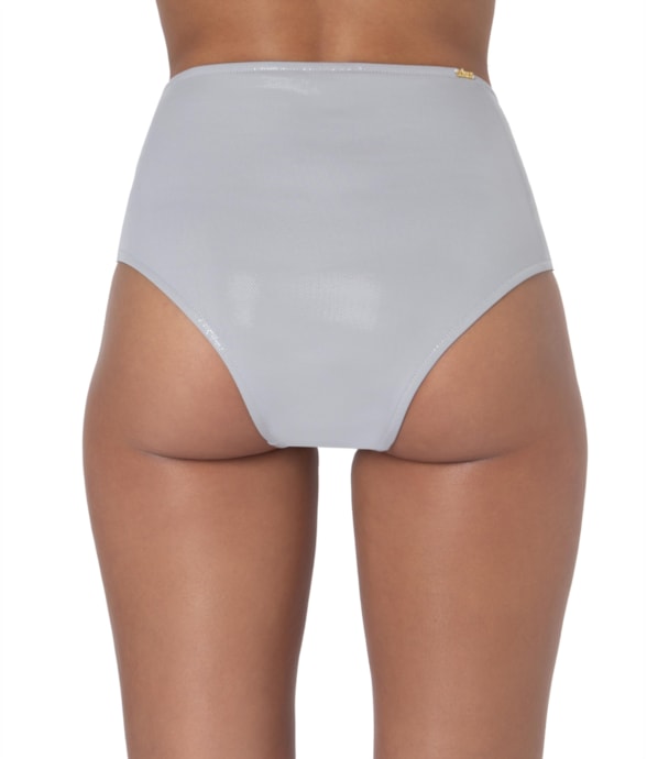 Calcinha Hot Pants Folia Cinza Claro