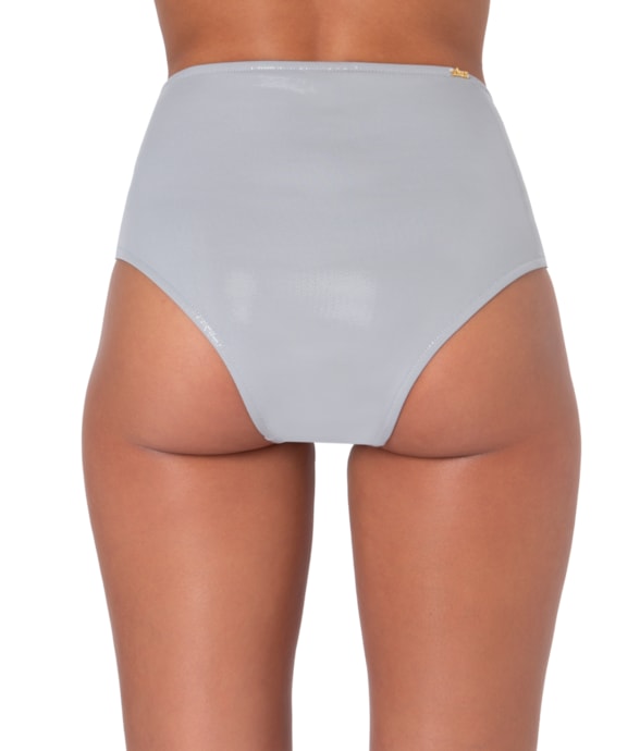 Calcinha Hot Pants Folia Cinza Claro