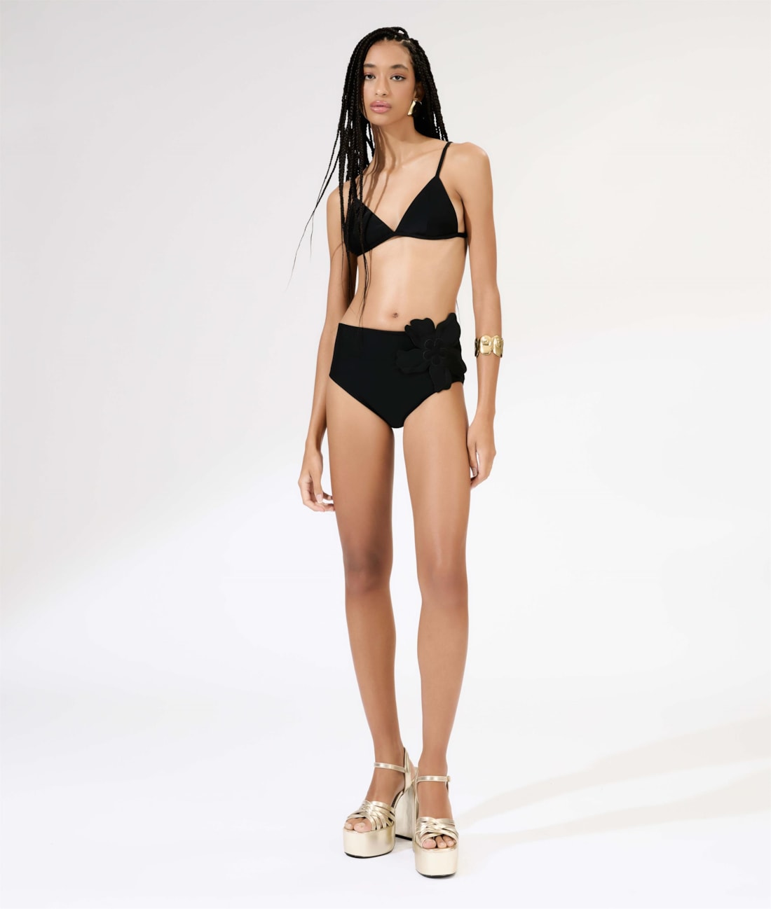 Calcinha Hot Pants Liso Blossom Preto