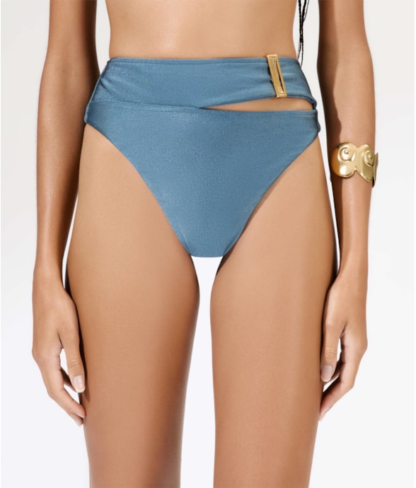 Calcinha Hot Pants Recorte Sunset Azul Bic