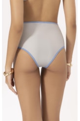 Calcinha Hot Pants Viés Cinza Claro