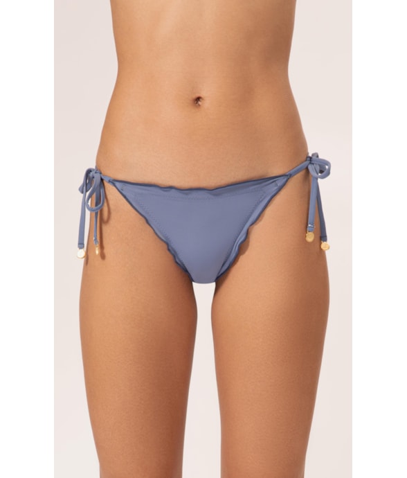 Calcinha Lacinho Frufru Clássicos Azul Seco