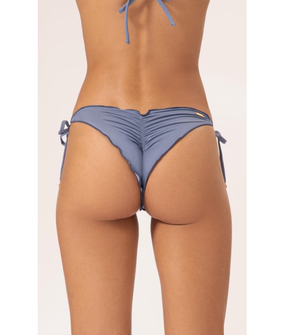 Calcinha Lacinho Frufru Clássicos Azul Seco