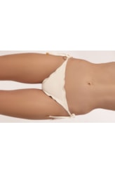 Calcinha Lacinho Frufru Clássicos Off White