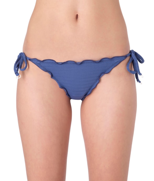 Calcinha Lacinho Frufru Crochet Azul Claro