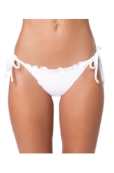 Calcinha Lacinho Frufru Crochet Branco