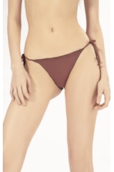 Calcinha Lacinho Frufru Draping Marrom