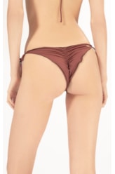 Calcinha Lacinho Frufru Draping Marrom