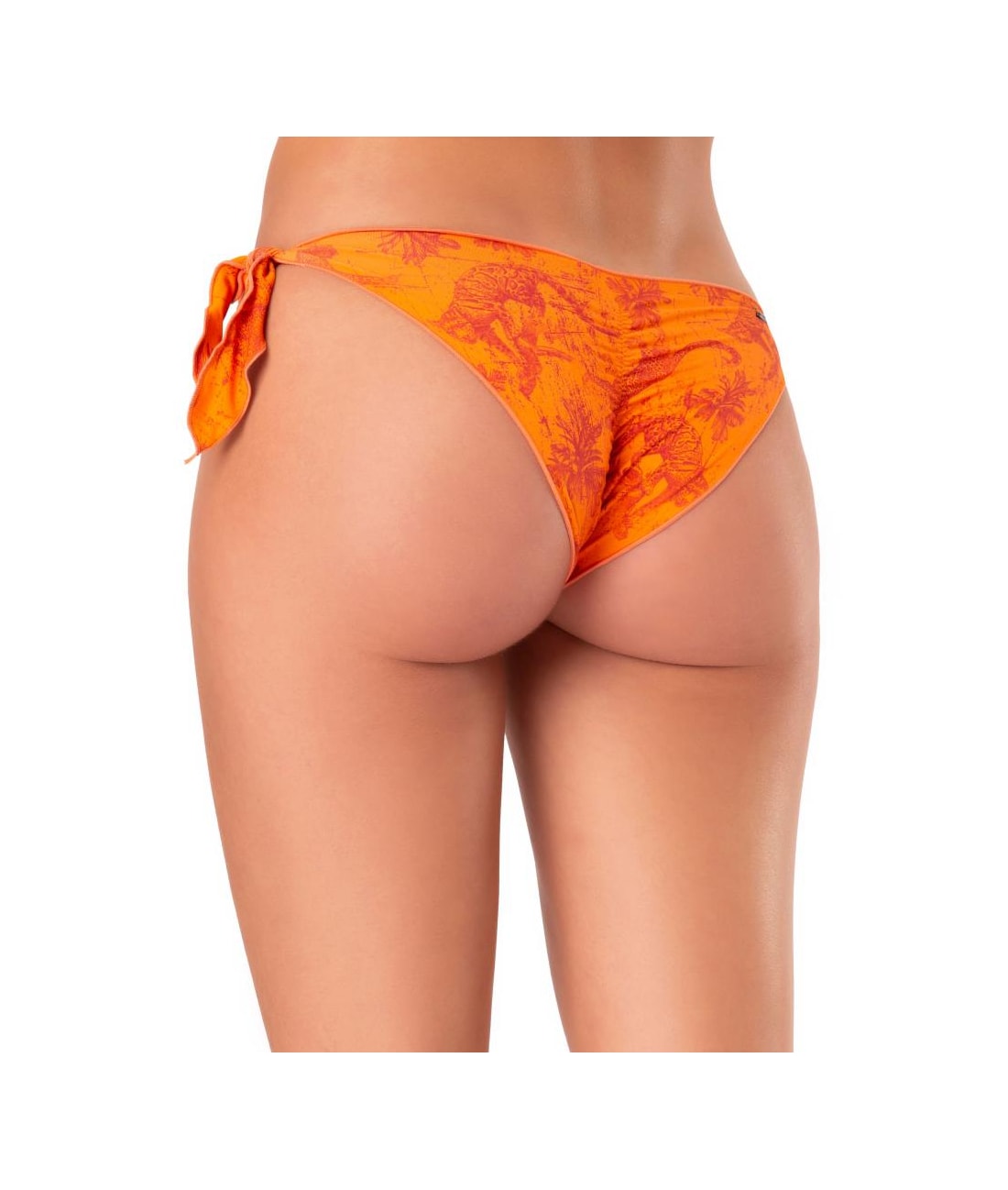Calcinha Lacinho Frufru Lenço Jaguar Laranja