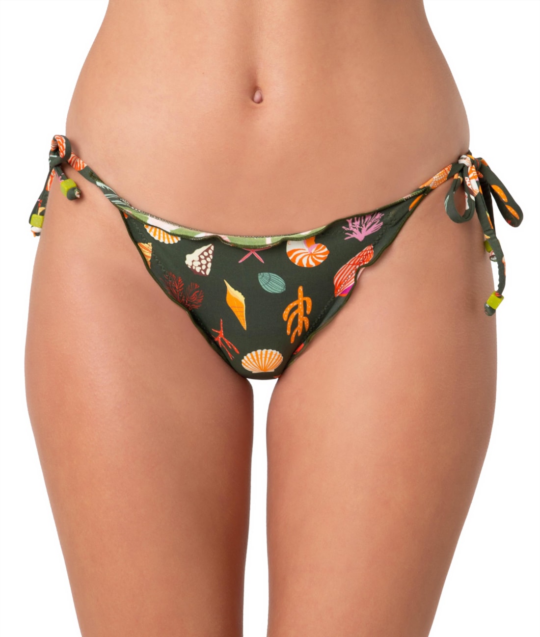 Calcinha Lacinho Frufru Tetis Verde Escuro