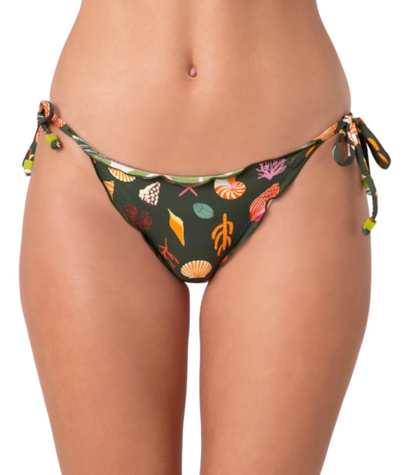 Calcinha Lacinho Frufru Tetis Verde Escuro