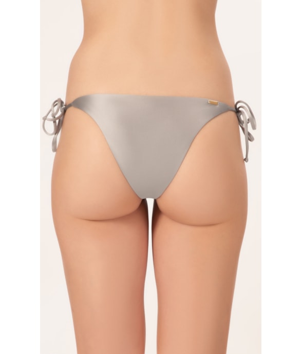 Calcinha Lacinho Junto Satin Skin Silver Gray