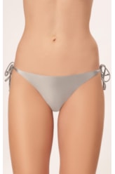 Calcinha Lacinho Junto Satin Skin Silver Gray