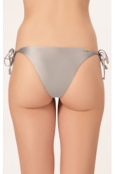 Calcinha Lacinho Junto Satin Skin Silver Gray