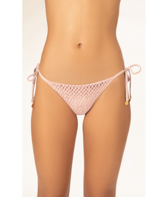 Calcinha Lacinho Mini Miracle Up Mesh Lurex Rosê