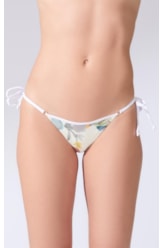 Calcinha Lacinho Miracle Viés Bouquet Off White