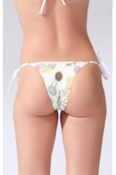 Calcinha Lacinho Miracle Viés Bouquet Off White
