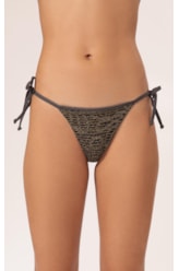 Calcinha Lacinho Miracle Viés Rendado Lux Grafite