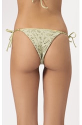 Calcinha Lacinho Miracle Viés Rendado Lux Verde Agua
