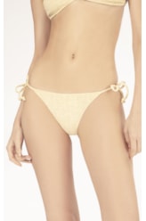 Calcinha Lacinho Rolotê Crepe Shine Amarelo Manteiga