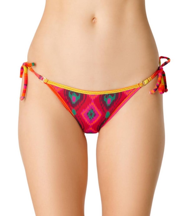 Calcinha Lacinho Vies Color Ikat Vermelho