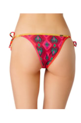 Calcinha Lacinho Vies Color Ikat Vermelho