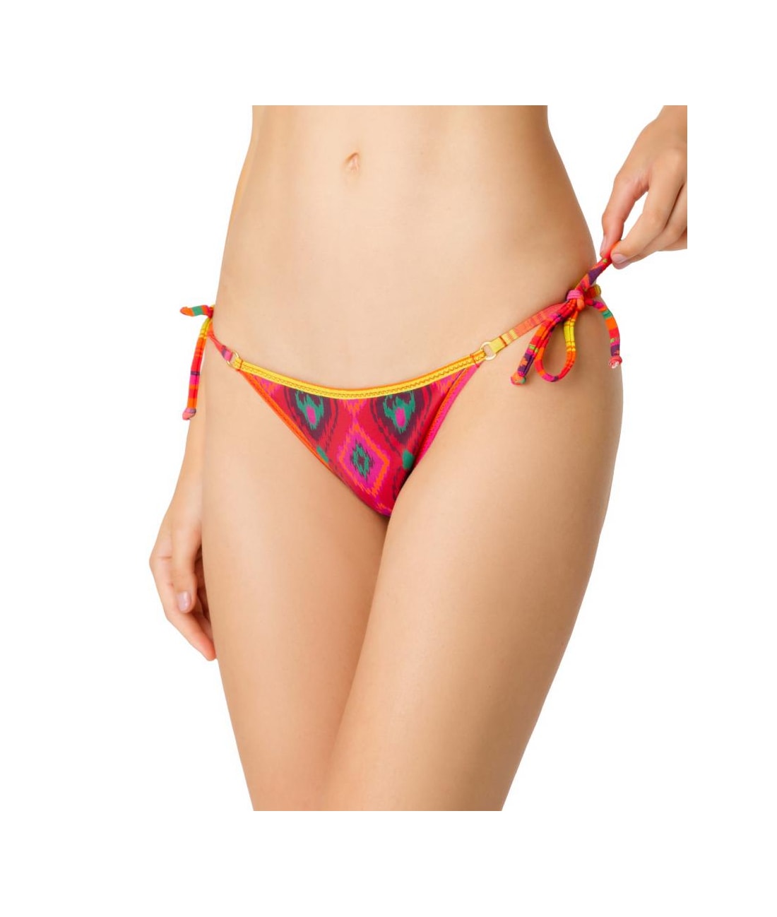 Calcinha Lacinho Vies Color Ikat Vermelho