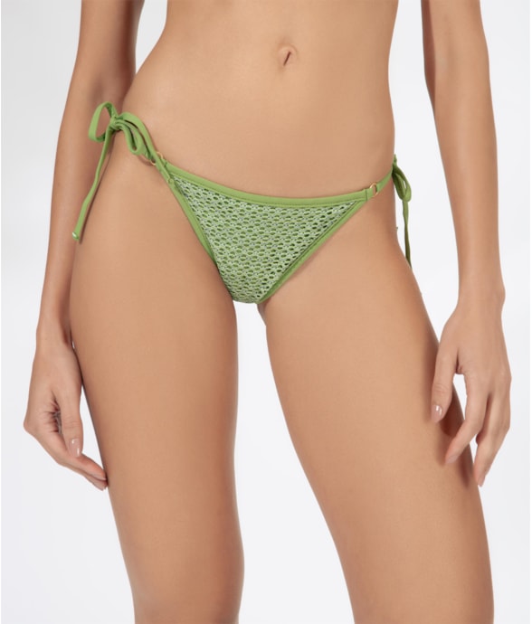 Calcinha Lacinho Viés Mesh Malibu Verde Maçã