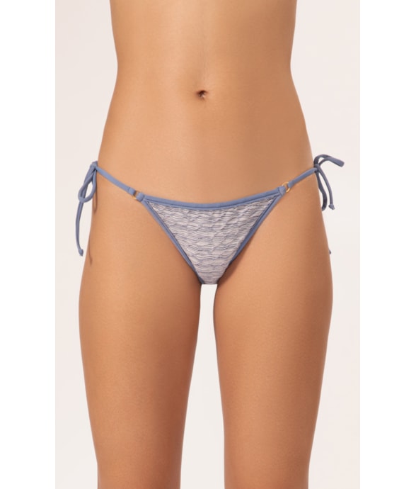 Calcinha Lacinho Viés Versi Azul Jeans Mescla